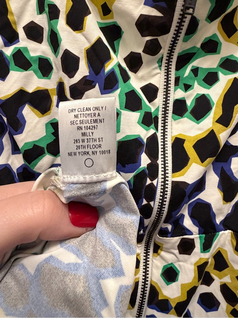 NWT Milly Leopard Print Sheath Dress Women's M Blue Green Cocktail Mini Feminine - Picture 10 of 10